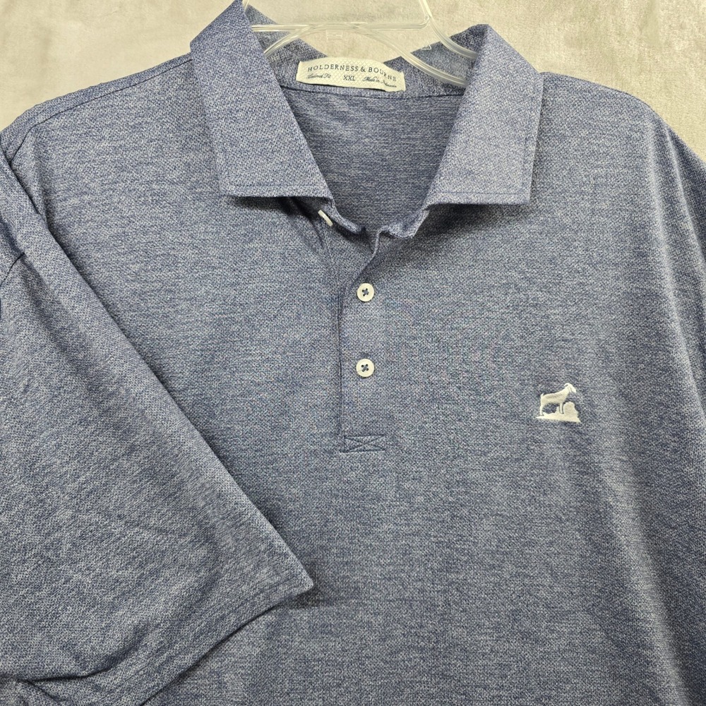Holderness & Bourne Ballyheck Golf Club XXL Polo Shirt Blue Short Sleeve